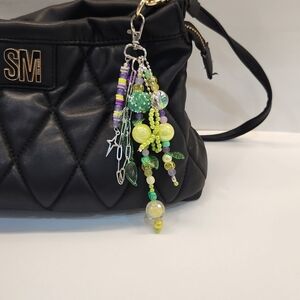 Yellow Beaded Bag Charm